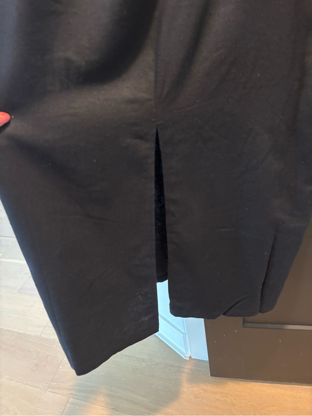 Na Nin Carolyn Raw Silk Slip Dress Black X-Large Nwt Slit Midi Maxi Adjustable — image 5 of 8